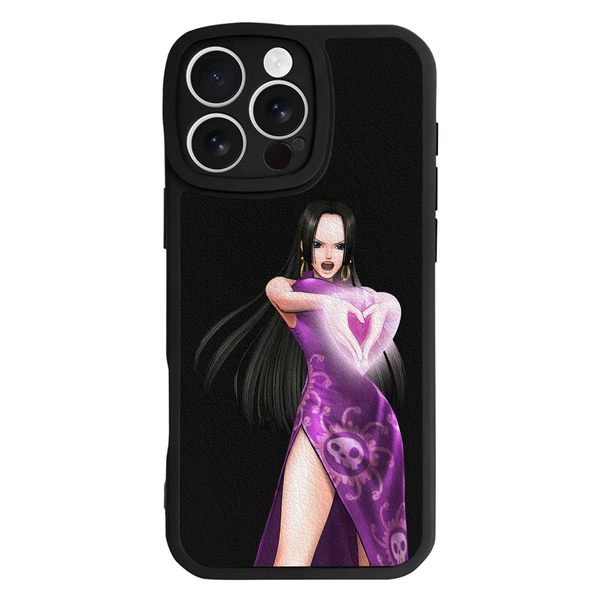 （画像用） ワンピース ボア・ハンコック ONE PIECE Boa·Hancock 【iPhone 16シリーズ対応】シリコンスマホケース（レザー調） 材質：シリコン